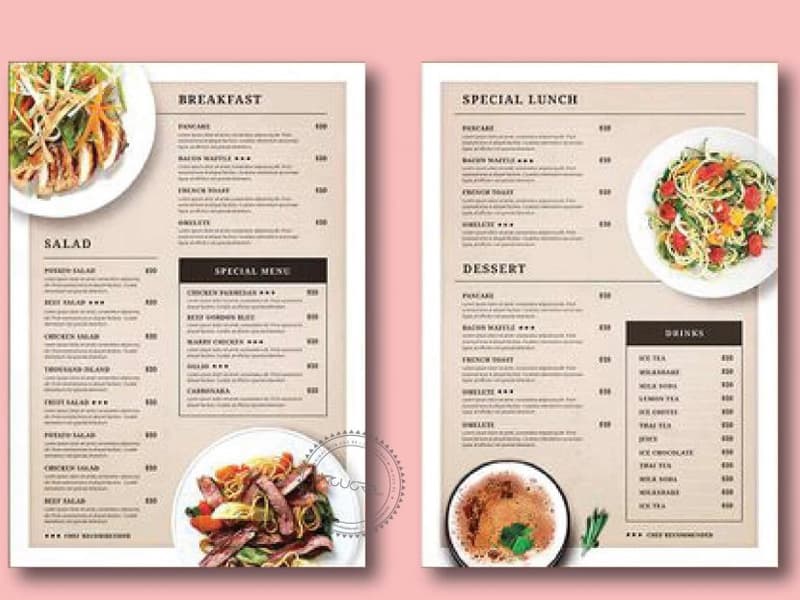 6 quy tắc thiết kế menu quán ăn lôi cuốn thực khách