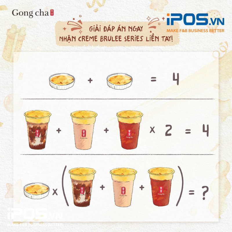 Minigame trên fanpage của thương hiệu trà sữa Gongcha