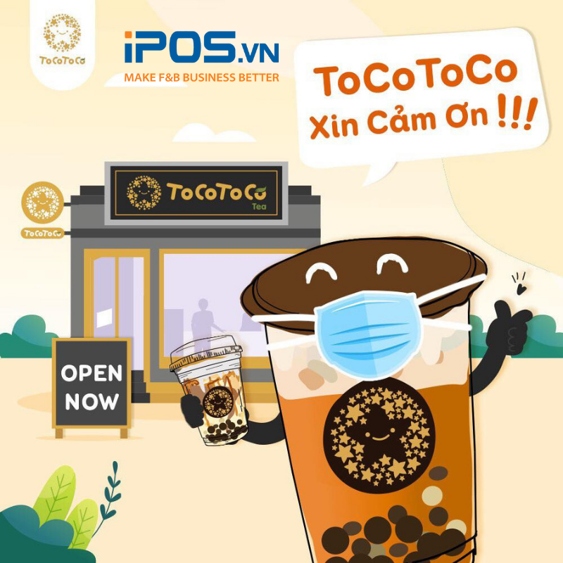 Bài đăng thông báo mở cửa hàng sau thời gian giãn cách của TocoToco
