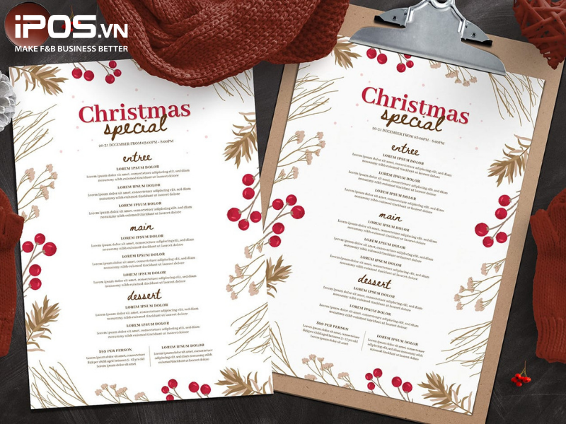 Thực đơn dành riêng cho dịp Giáng sinh của nhà hàng