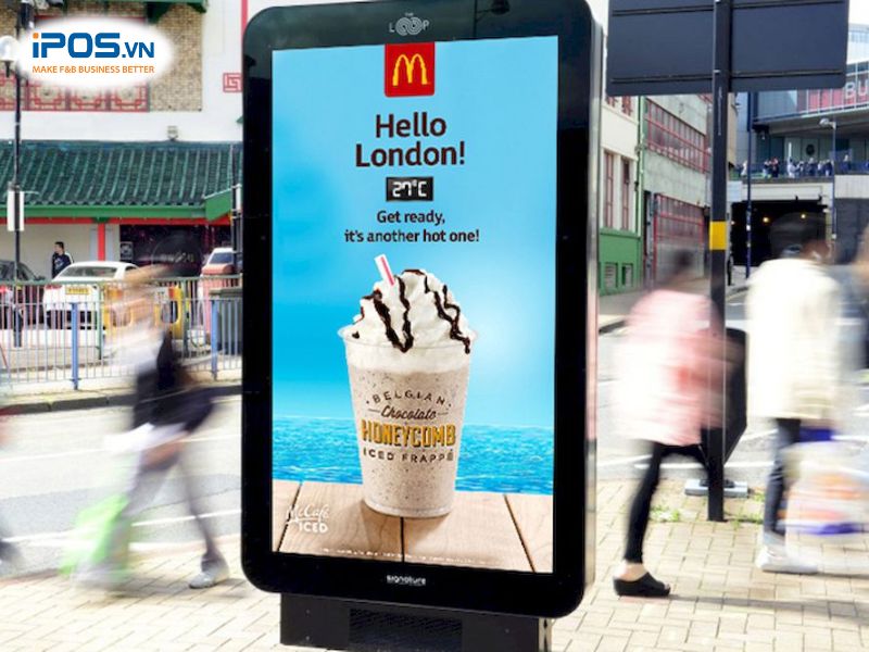 Quảng cáo kỹ thuật số ngoài trời của McDonald's 