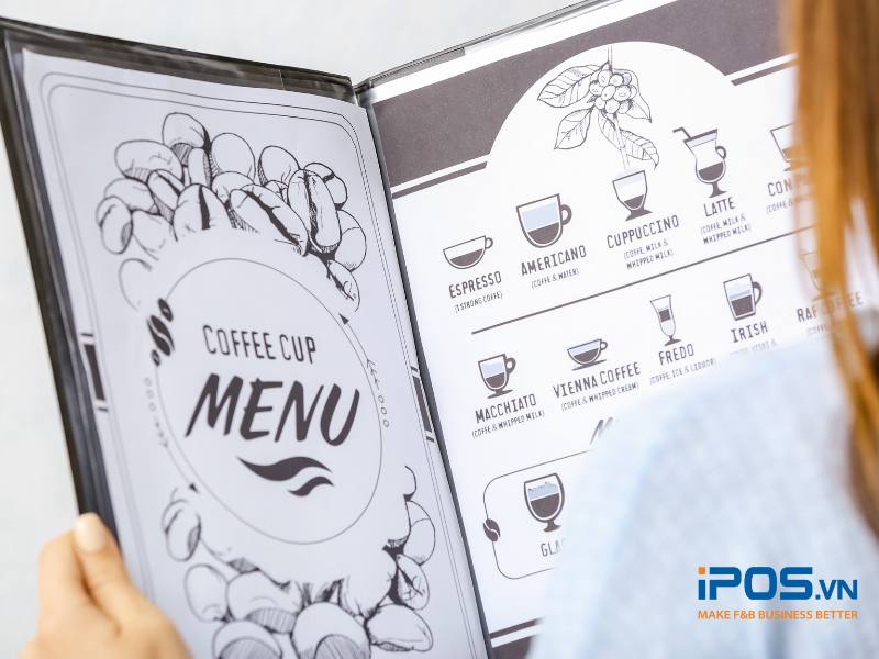 Thiết kế hình ảnh nổi bật trên menu để thu hút sự chú ý của khách hàng