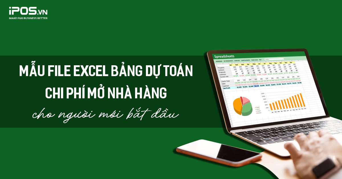 bảng dự toán chi phí mở nhà hàng Excel