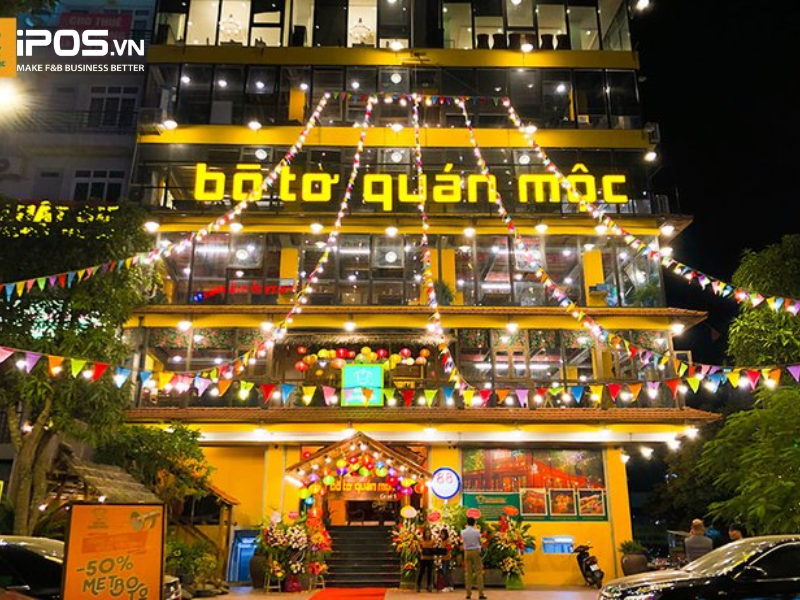 mô hình nhà hàng lớn, nhiều tầng