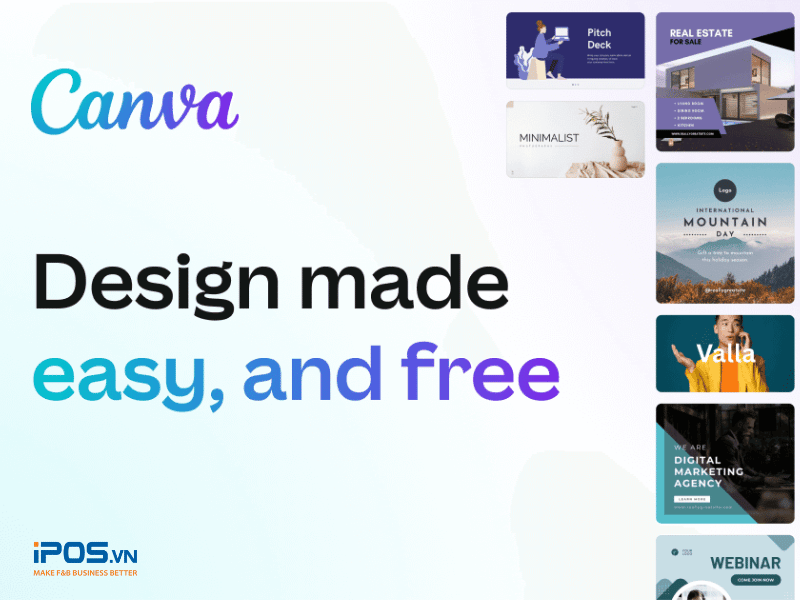 thiết kế menu bằng Canva