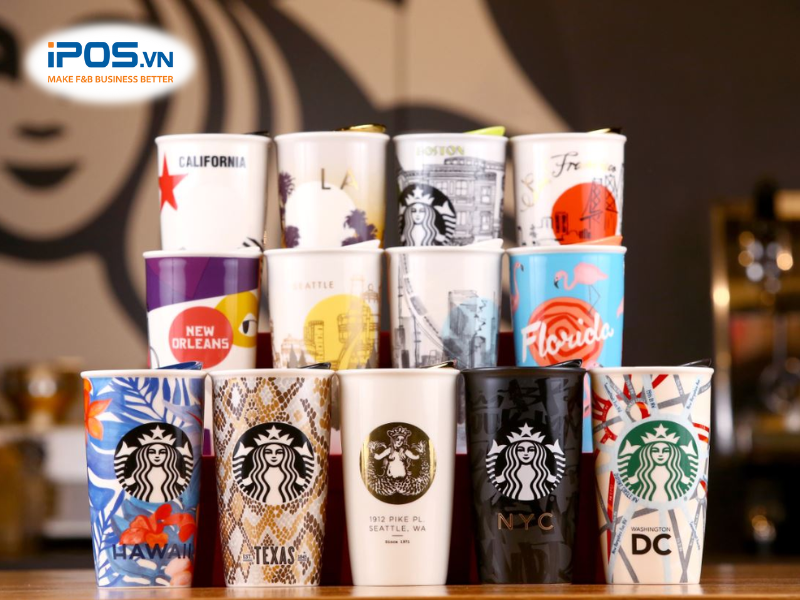 đồ lưu niệm của starbucks highlands coffee mixue