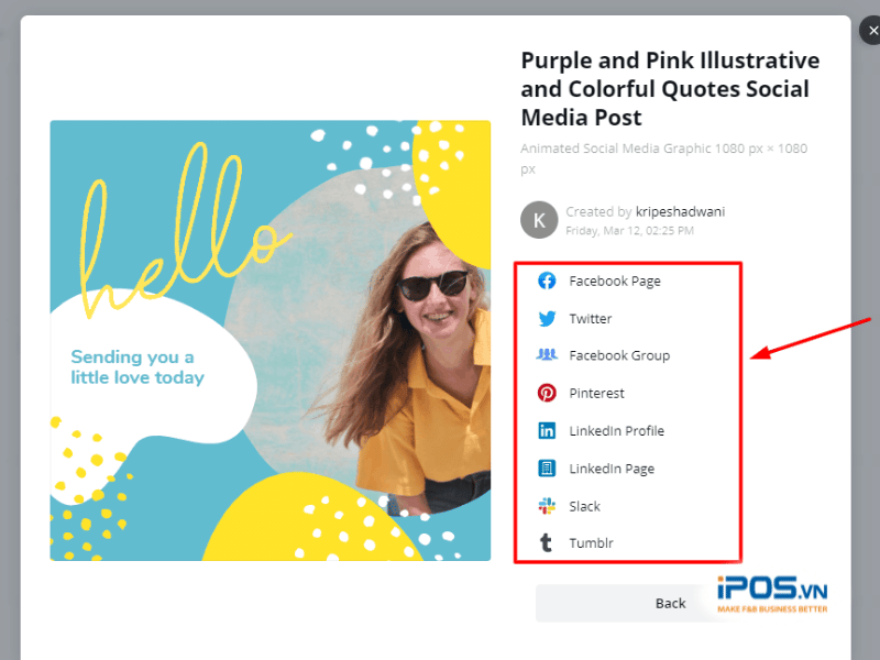 thiết kế menu bằng Canva
