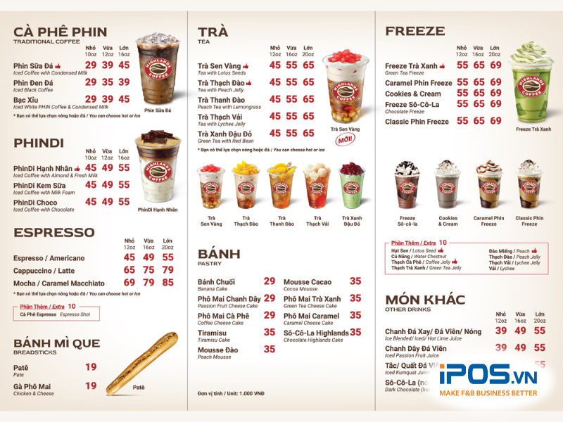 Cách xây dựng thực đơn “đắt khách” như Starbucks, Highlands và Mixue