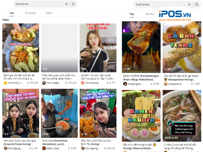 tiktoker review đồ ăn