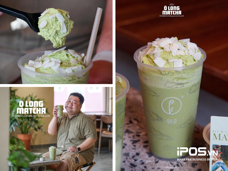 bst ô long matcha cùng phê la săn mây