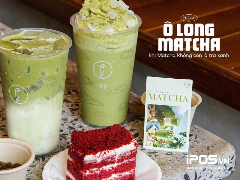 bst ô long matcha cùng phê la săn mây