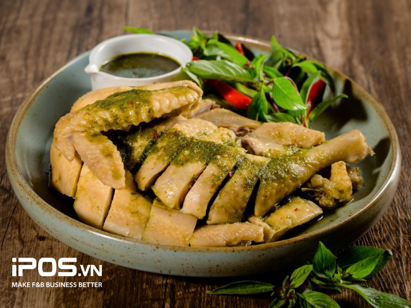 Gà ướp lạnh tẩm sốt thảo dược bếp thái koh yam