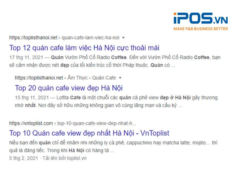 Những bài viết toplist sẽ khéo léo quảng cáo nhà hàng, quán cafe tới khách hàng