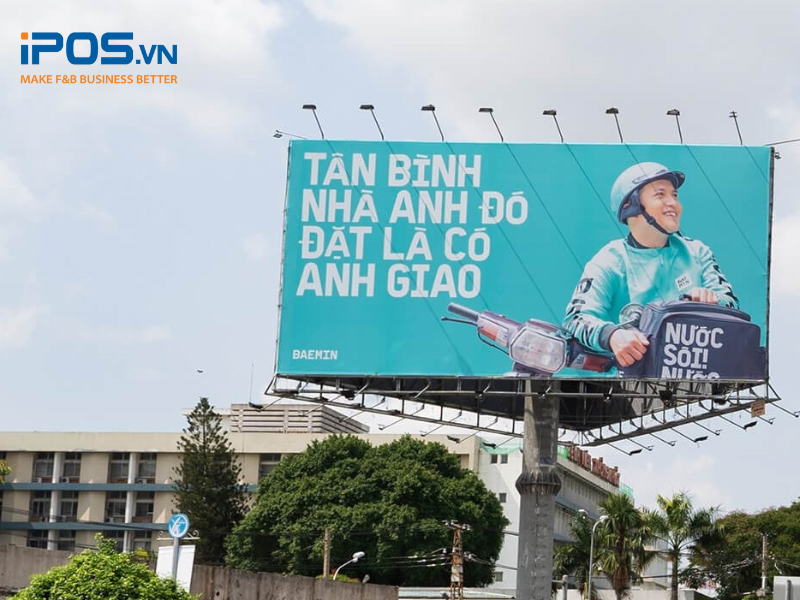 Ứng dụng BAEMIN nổi bật với các bảng quảng cáo ngoài trời ấn tượng