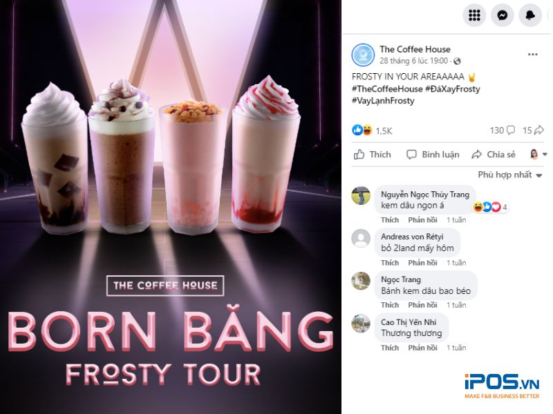 The Coffee House tích cực “lăng xê” thức uống màu hồng chào đón concert BLACKPINK.