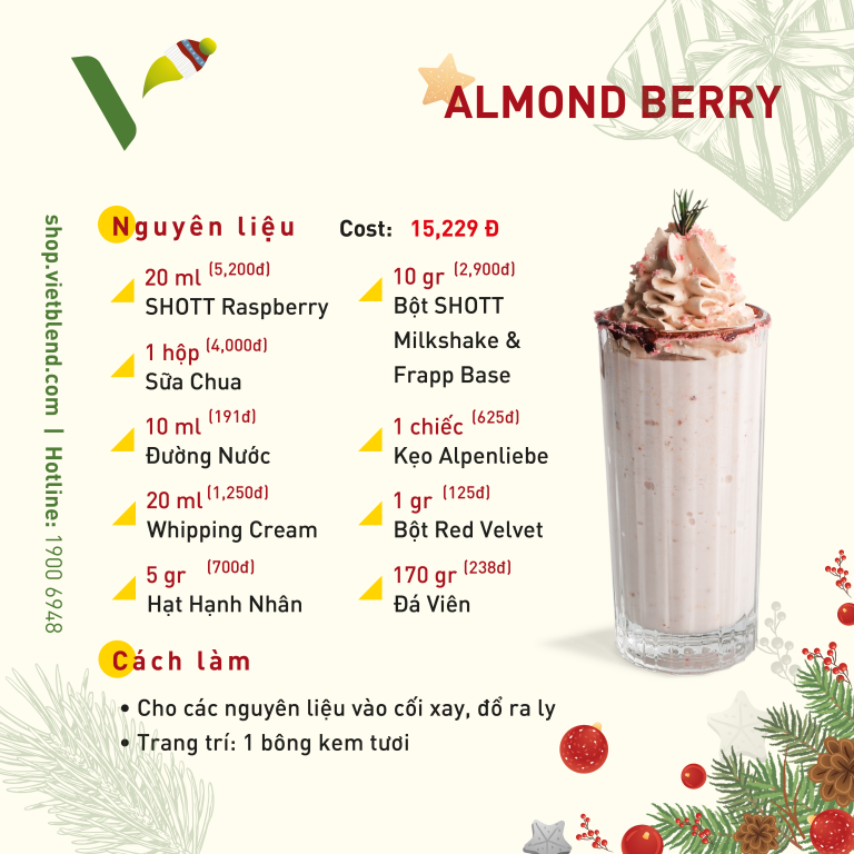Almond Berry Smoothie không chỉ tốt cho sức khỏe mà còn cực kỳ ngon miệng