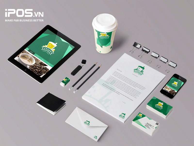 bộ nhận diện thương hiệu quán cafe