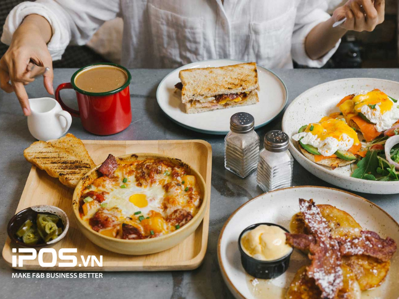 Các nhà hàng brunch chủ yếu phục vụ món Tây 
