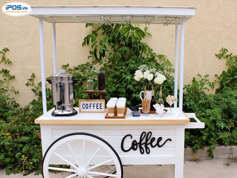 Trang trí và lên menu quán cafe take away