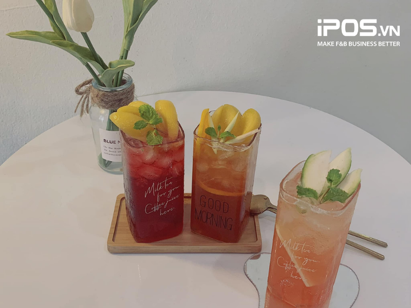 Trà hoa quả là món đồ uống được yêu thích nhất tại C i e l Coffee