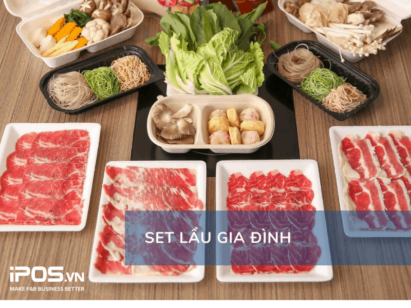 Set lẩu gia đình của nhà hàng lẩu Thái COCA