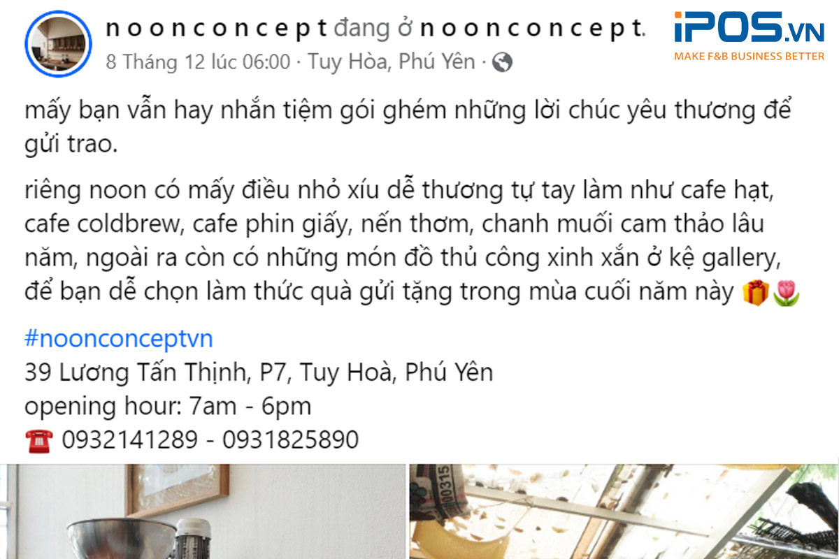 Content quảng bá nên đính kèm những thông tin chi tiết về quán