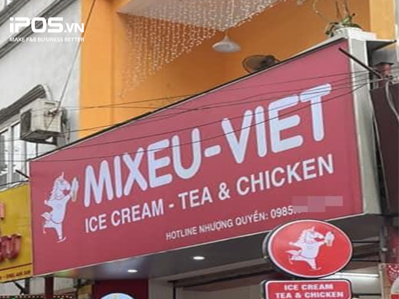 Cửa hàng Mixeu “đạo nhái” thương hiệu trà sữa Mixue 