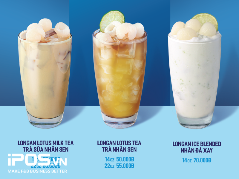 Các loại thức uống mới trong bộ sưu tập Refreshing Longan đến từ Phúc Long