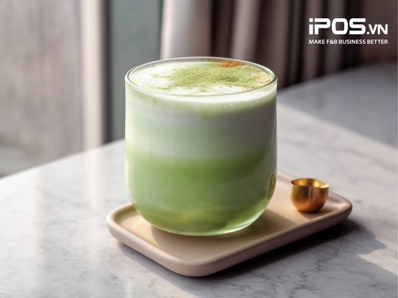 Đồ uống nóng cho menu mùa đông quán cafe: Matcha Latte Nóng