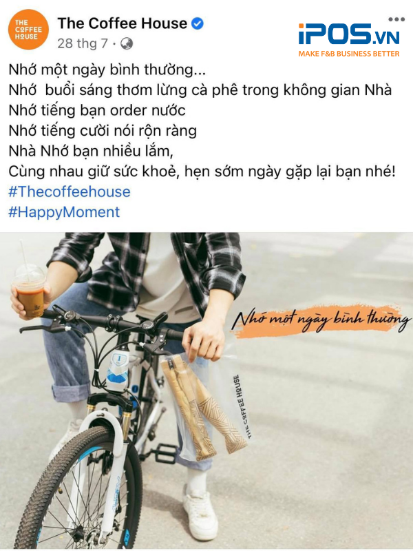 Nội dung chia sẻ trên fanpage của The Coffee House