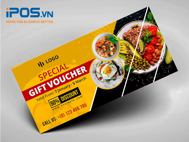Voucher ưu đãi sẽ kích thích khách hàng quay trở lại vào lần sau 