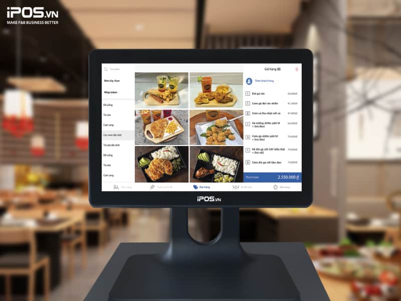 giao diện phần mềm tính tiền