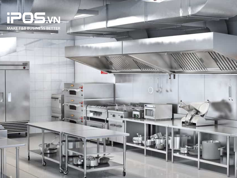 Tất cả thiết bị cần thiết trong gian bếp nhà hàng