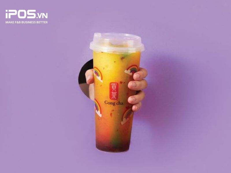 Review series đồ uống cầu vồng Gong Cha: Rainbow Crush sắc màu như cầu vồng.