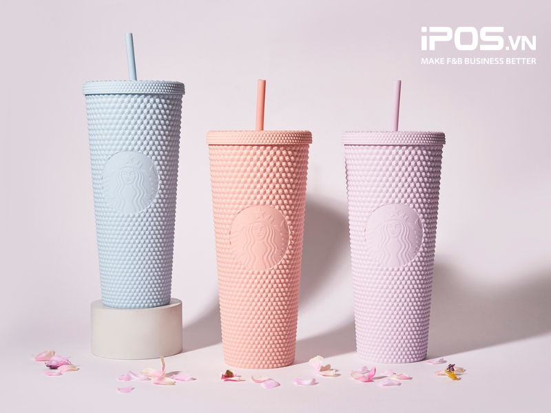 3 mẫu ly Cold Cup Bling với màu Pastel dịu ngọt phù hợp với dịp khai xuân