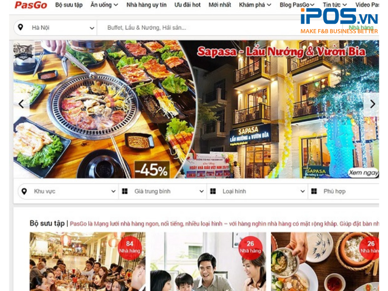 Pasgo là kênh quảng bá nhà hàng, quán ăn khá hiệu quả hiện nay