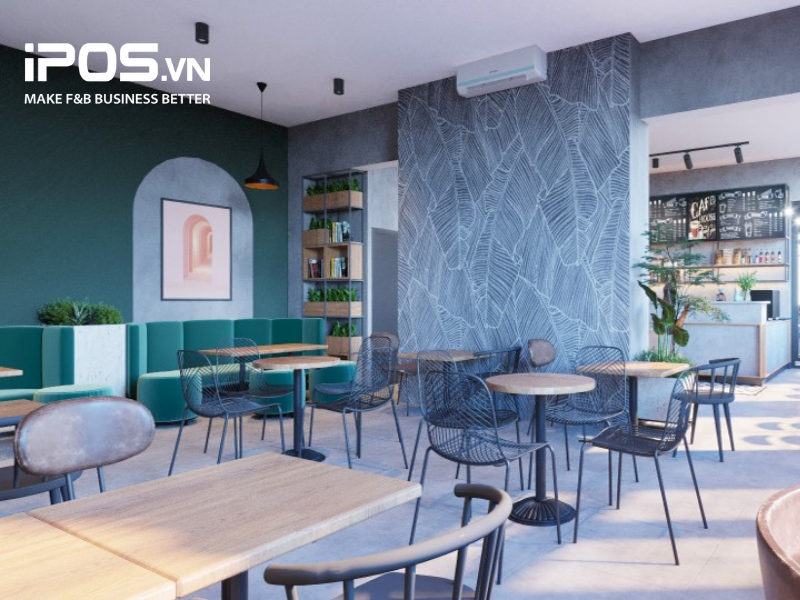 Màu xanh dương chủ đạo kết hợp khéo léo với màu trắng