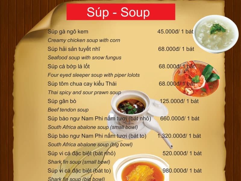 Định giá thực đơn nhà hàng