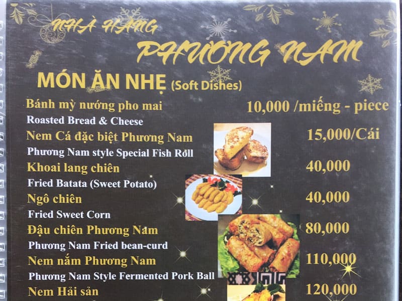 Định giá thực đơn nhà hàng