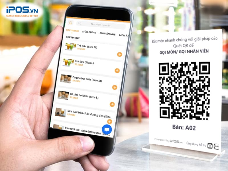 Menu điện tử cũng có tính năng gợi ý món nhằm thực hiện Cross-selling