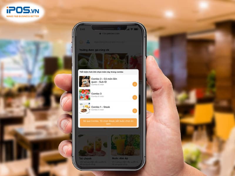 Tính năng gợi ý món trên menu điện tử iPOS O2O