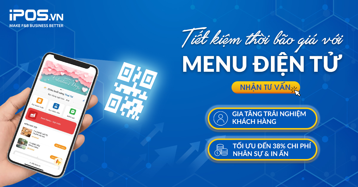 Phút mốt gọi món bằng QR Code với Menu điện tử iPOS O2O