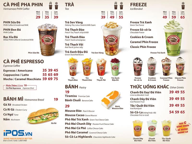 Sắp xếp số lượng món trong menu hợp lý