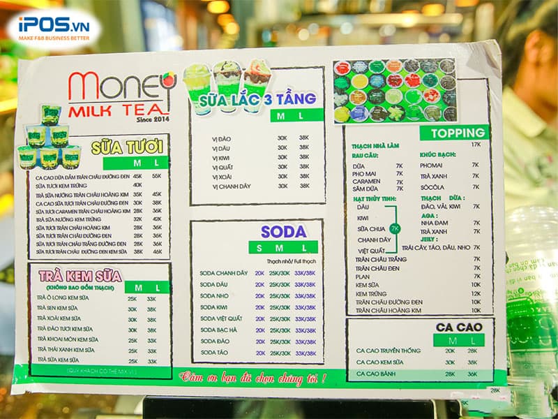 Việc lựa chọn kiểu dáng menu cũng rất quan trọng