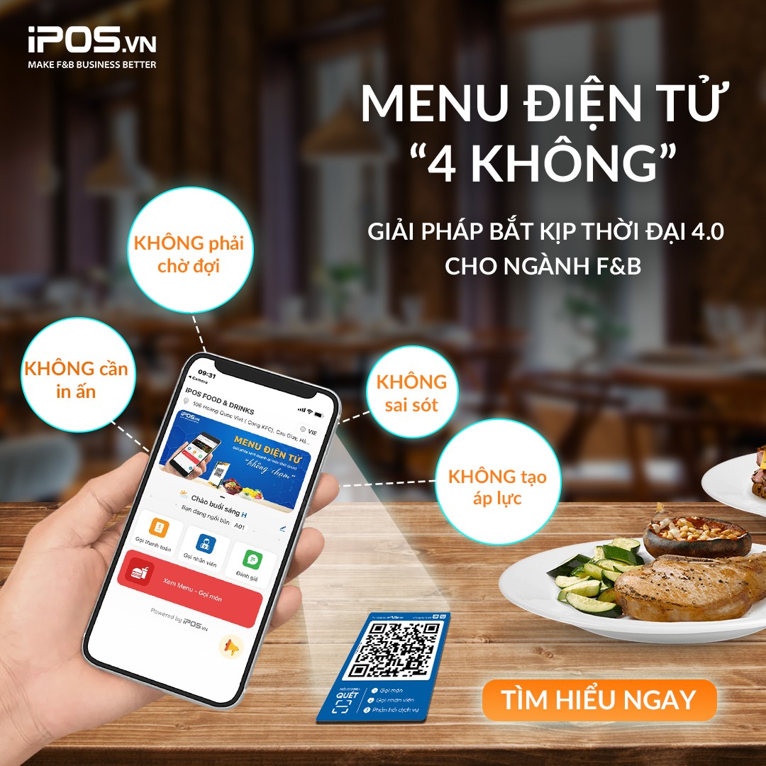 Menu điện tử O2O là giải pháp cho phép khách hàng có thể chủ động gọi nhân viên, gọi món từ xa