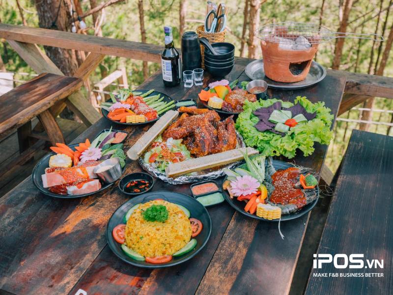 Mô hình quán nướng ngoài trời phong cách đồng quê đem đến cảm giác gần gũi cho thực khách