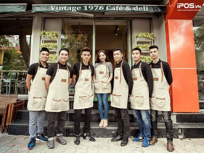 Đồng phục nhân viên quán trà sữa