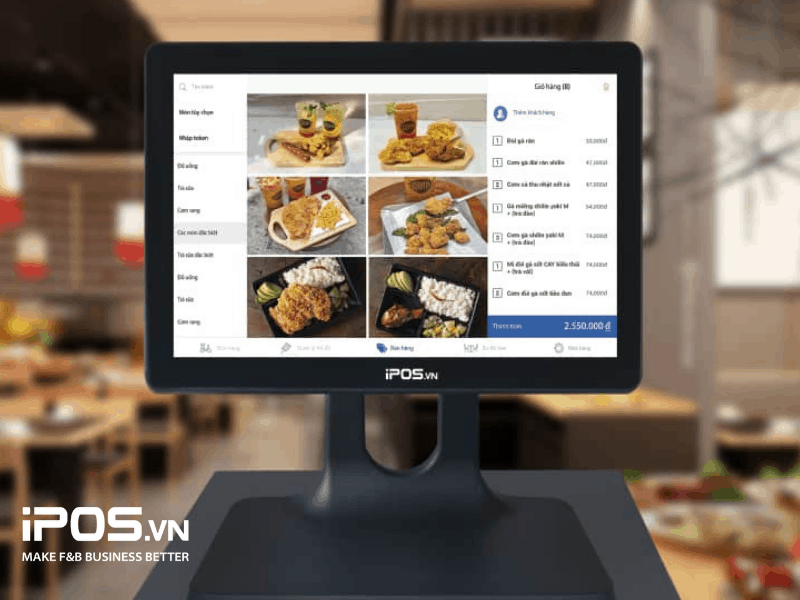 Phần mềm order của iPOS.vn sở hữu giao diện thân thiện, dễ sử dụng