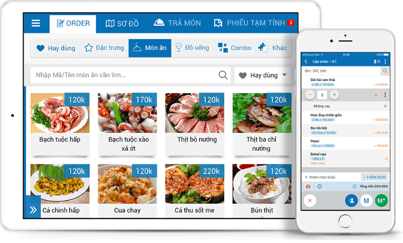 Phần mềm order và gọi món CukCuk có hình ảnh trực quan, rõ ràng