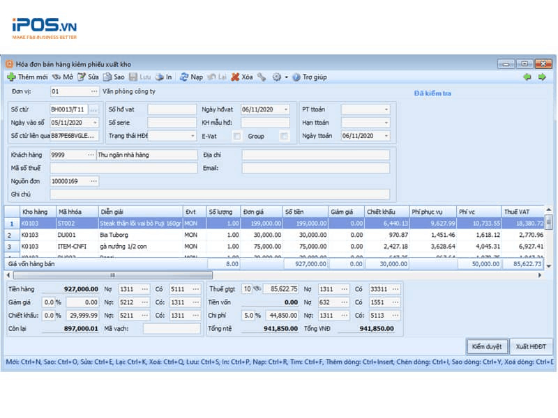 Giải pháp iPOS Accounting giúp nhà hàng giải quyết bài toán về nghiệp vụ kế toán